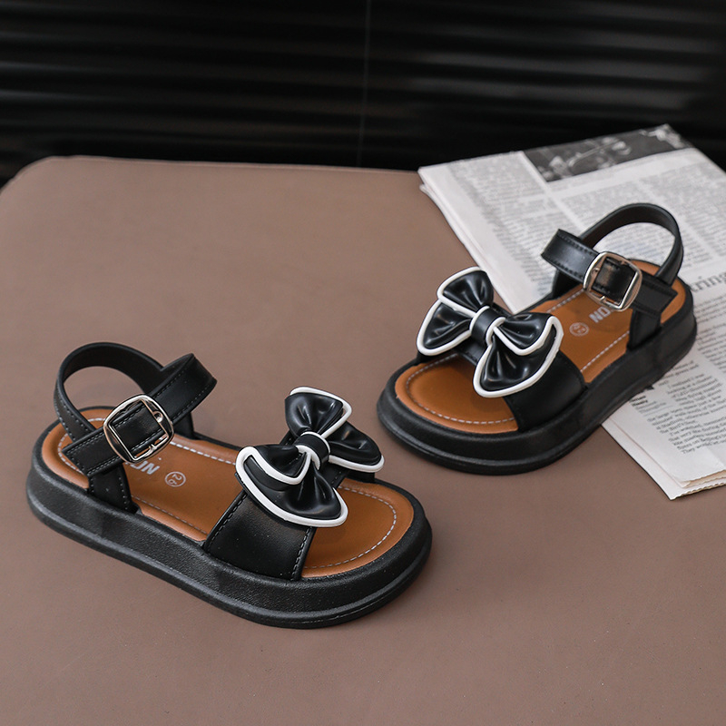 Нови модни сандали за момичета, летни сандали с панделка, сандали за принцеси, студентски тоалет, сандали с велкро, всички размери за момичета