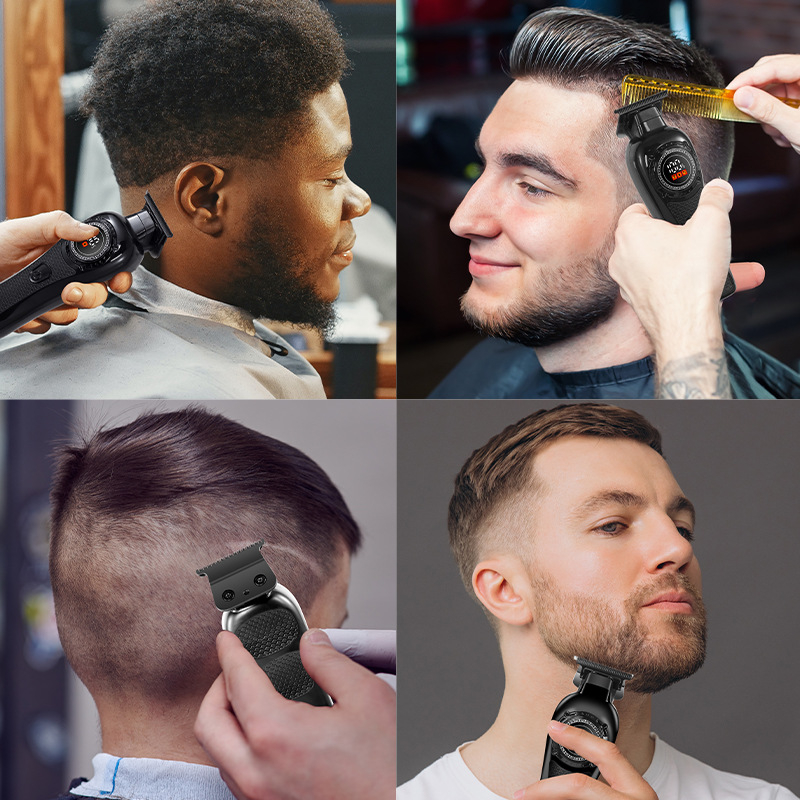 Gravēšanas matu griezējs elektriskais skuveklis matu griezējs eļļas galviņa spied LCD digitālais displejs elektriskais griezējs frizētavas matu griezējs