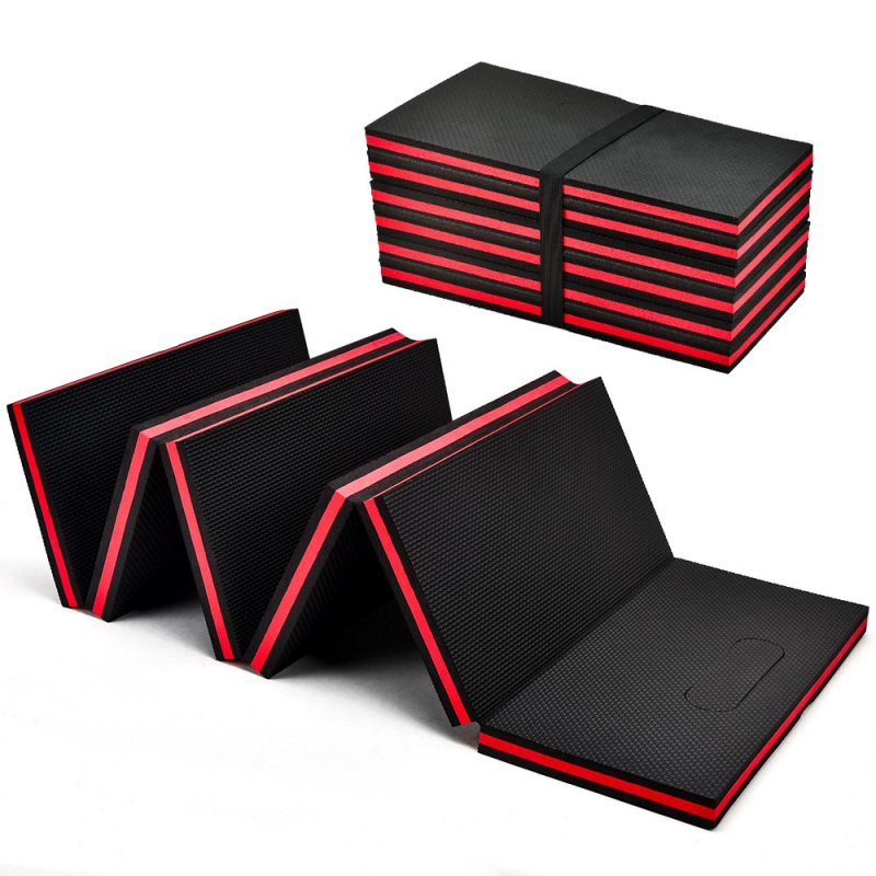 Сгъваема постелка от EVA, високоеластична, релефна, постелка за коленичене от EVA, противоплъзгаща се постелка за гараж, външна постелка за катерене с 60% сгъване, пяна за катерене