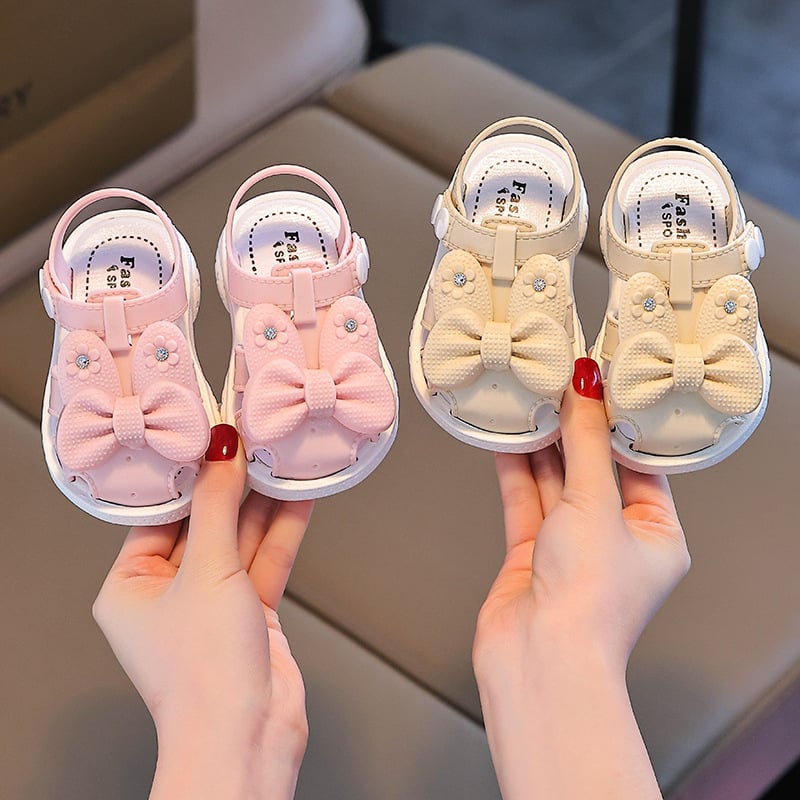 Sandale cu vârful închis pentru fete, pentru vară, impermeabile pentru bebeluși, pantofi eleganți de exterior, pantofi antiderapanți pentru copii mici, design cu desene animate
