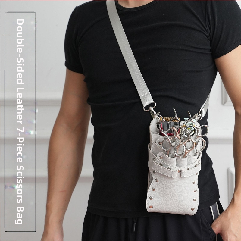 Taška na kadernícke nožnice Cross-border, taška na ledvinky pre kaderníkov, taška na nožnice cez telo, úložná taška na náradie, taška na strihanie vlasov, taška na hrebeň na domáce zvieratá