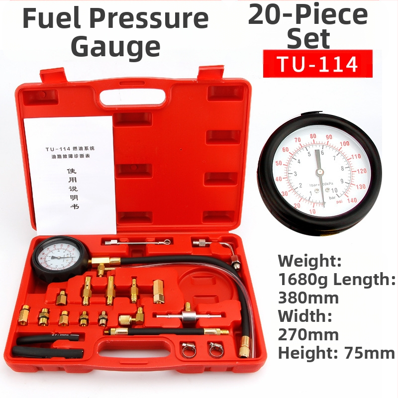 Tlakomer paliva do auta Noridun, tlakomer benzínu, nástroj na detekciu auta, nástroj na opravu auta, nástroj na údržbu auta