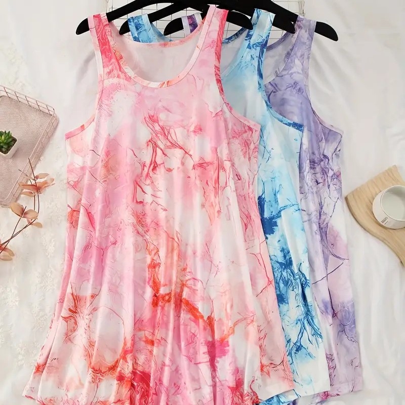 2025 m. Tarpvalstybinė Europa ir Amerika Užsienio prekyba „Amazon New Print Home Wear“ moteriški kombinezonai be nugaros, laisvi naktiniai drabužiai