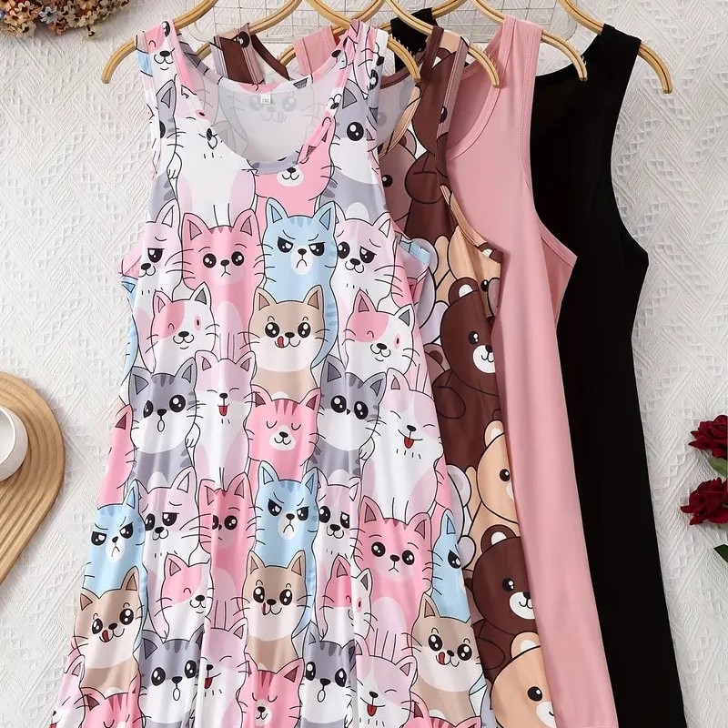 2025 m. Tarpvalstybinė Europa ir Amerika Užsienio prekyba „Amazon New Print Home Wear“ moteriški kombinezonai be nugaros, laisvi naktiniai drabužiai