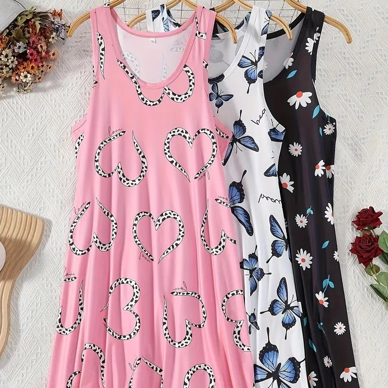 2025 m. Tarpvalstybinė Europa ir Amerika Užsienio prekyba „Amazon New Print Home Wear“ moteriški kombinezonai be nugaros, laisvi naktiniai drabužiai