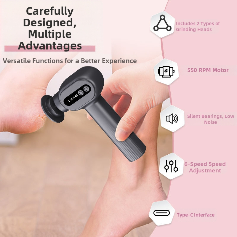 Нов трансграничен артефакт за премахване на мъртва кожа, водоустойчива машина за педикюр, мазоли, 6-скоростен педикюр с основа, електрическа шлифовъчна машина за крака от производителя