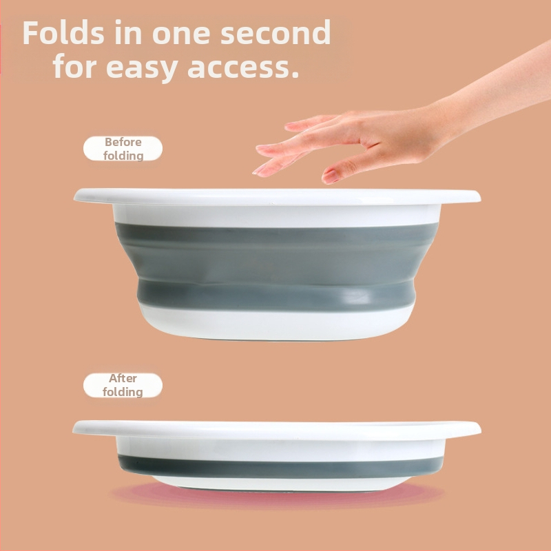 Сгъваема мивка за пътуване на открито с удебелен дизайн, сгъваема мивка за ученици, мивка за пране и зеленчуци, кофа за накисване на крака, преносима сгъваема