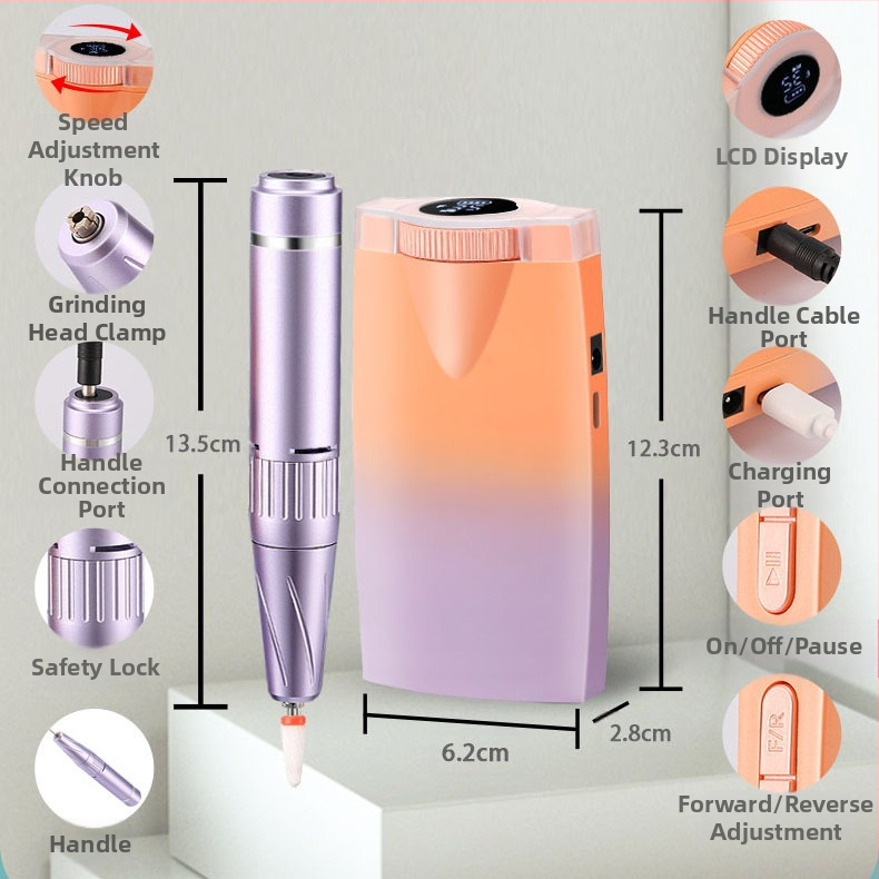 Amazon 2024 нова супер дълга шлайфмашина за нокти, бутилка за парфюм, писалка за полиране на нокти