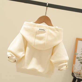 Laste kampsunid Poiste ja tüdrukute kevad- ja sügisrõivaste särk Beebi kapuutsiga pluus Laste sametist Korea stiilis moodsad riided