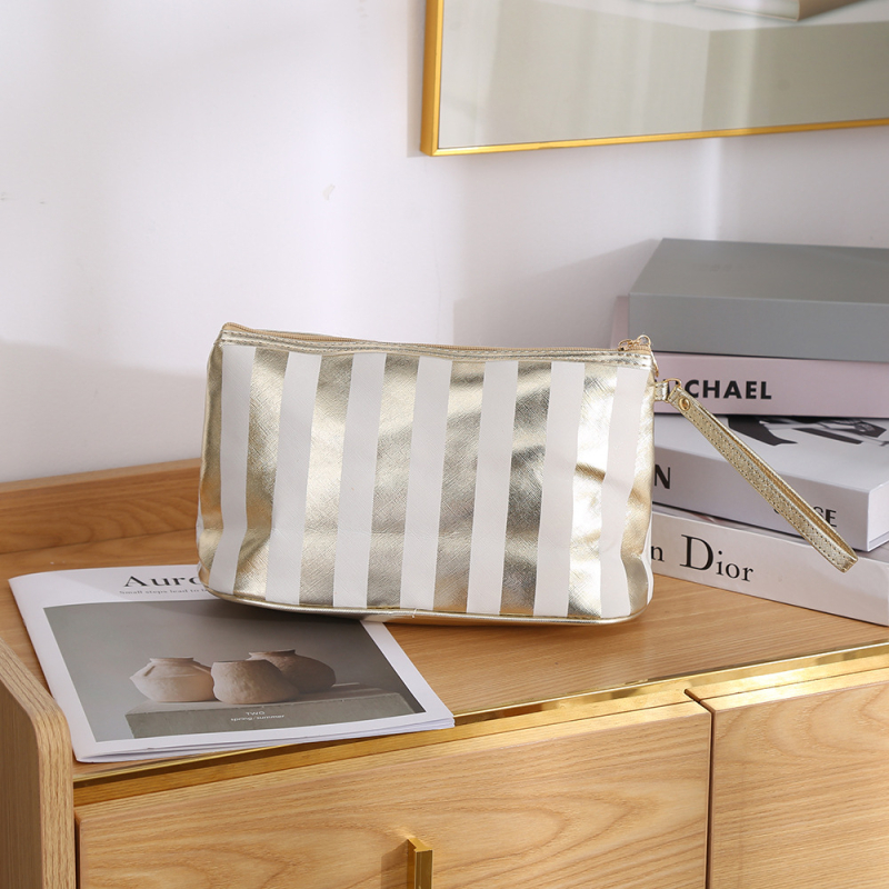 Преносима раирана козметична чанта, цветна чанта в Пном Пен, мини преносима козметична чанта за съхранение, водоустойчива дамска чанта