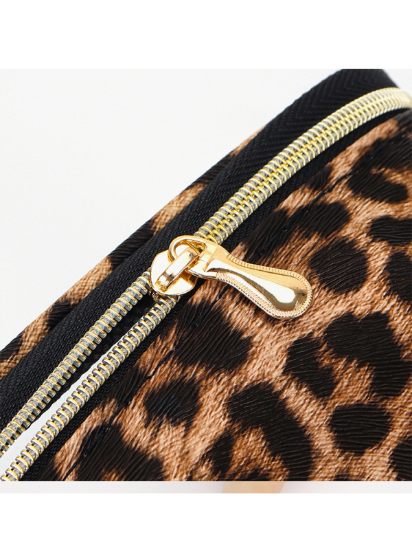 Нова козметична чанта с леопардов принт, чанта за съхранение, преносима, прозрачна чанта за тоалетни принадлежности за жени, международна търговия, електронна търговия на едро