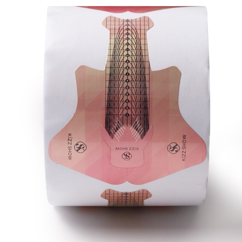 Pārrobežu jauns nagu mākslas pagarināts noņemams zivs formas papīra turētājs franču fototerapijas pagarinājuma instrumentu papīra turētājs 100/300 gabali