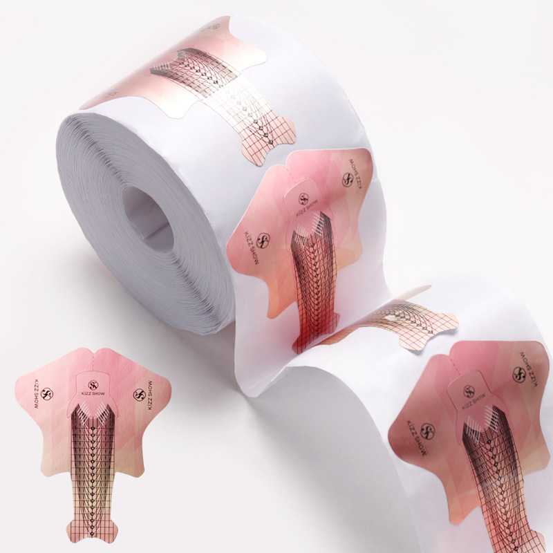 Pārrobežu jauns nagu mākslas pagarināts noņemams zivs formas papīra turētājs franču fototerapijas pagarinājuma instrumentu papīra turētājs 100/300 gabali