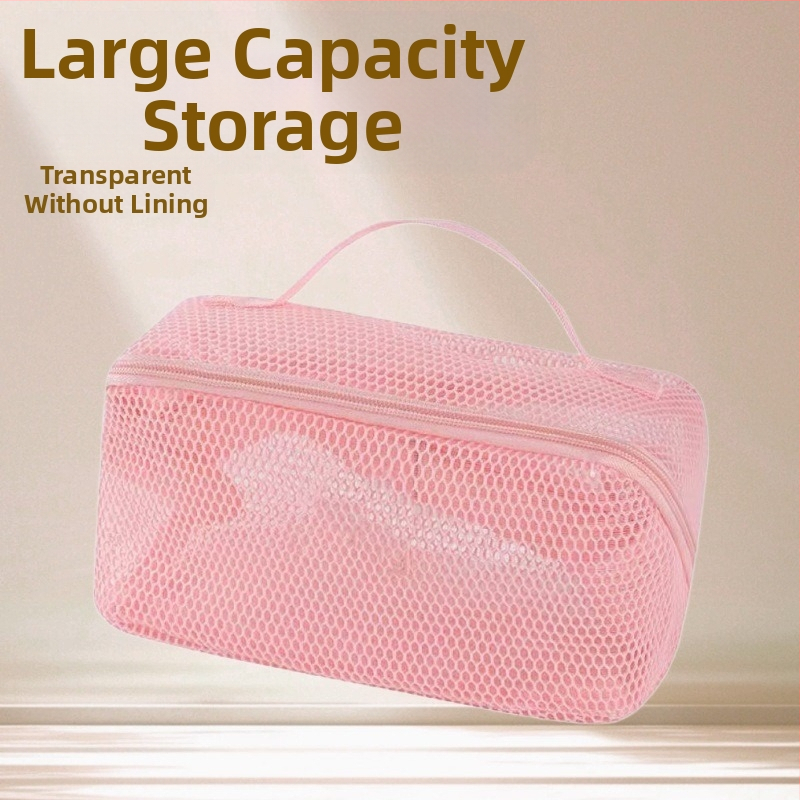 Prenosná multifunkčná cestovná taška na toaletné potreby s priečkami, veľkokapacitná sieťovaná kozmetická taška pre ženy, nový produkt od CrossBorder