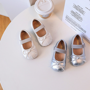 Tüdrukute nahast kingad beebitüdrukute printsessikingad 2025. aasta kevad- ja sügiskingad uued pehme tallaga balletikingad laste üheosalised kingad laste esinemiskingad