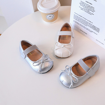 Tüdrukute nahast kingad beebitüdrukute printsessikingad 2025. aasta kevad- ja sügiskingad uued pehme tallaga balletikingad laste üheosalised kingad laste esinemiskingad