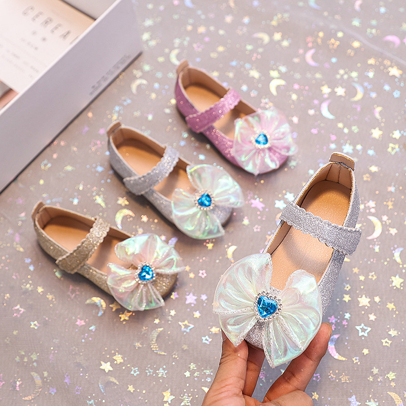 Jaunas bērnu princeses kurpes meitenēm korejiešu stila ziedu bērnu ādas kurpes neslīdošas elpojošas pavasara bērnu kurpes