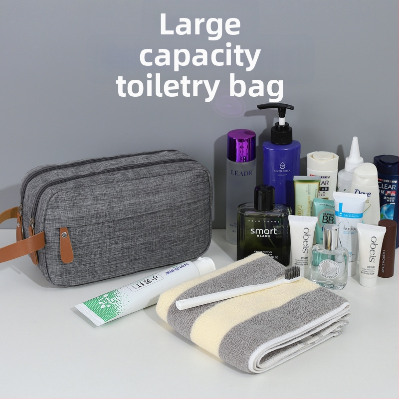 Katiónová cestovná úložná taška, delená toaletná taška, prenosná kozmetická taška s veľkou kapacitou, pánska služobná cesta