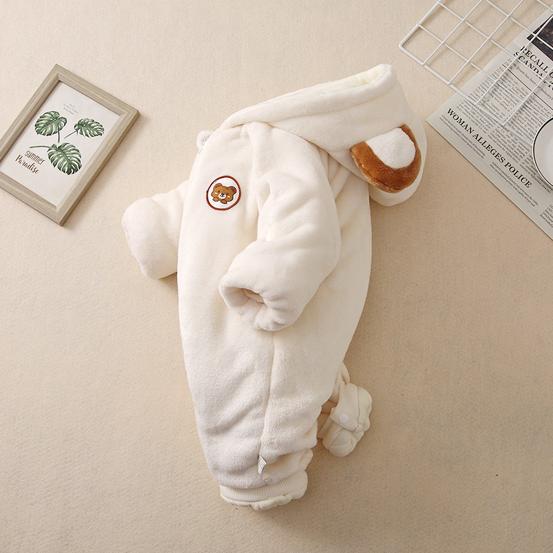 Xinyi mazuļu kombinezons vīriešu un sieviešu mazuļu kapuces kombinezons rudens un ziemas biezs silts jaundzimušo izbraucienu kombinezons