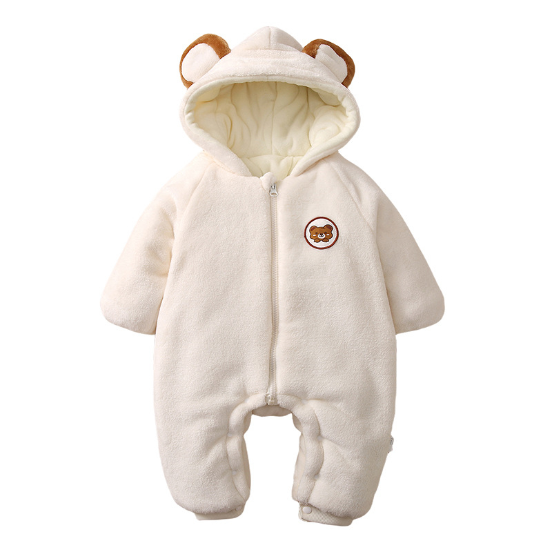 Xinyi mazuļu kombinezons vīriešu un sieviešu mazuļu kapuces kombinezons rudens un ziemas biezs silts jaundzimušo izbraucienu kombinezons