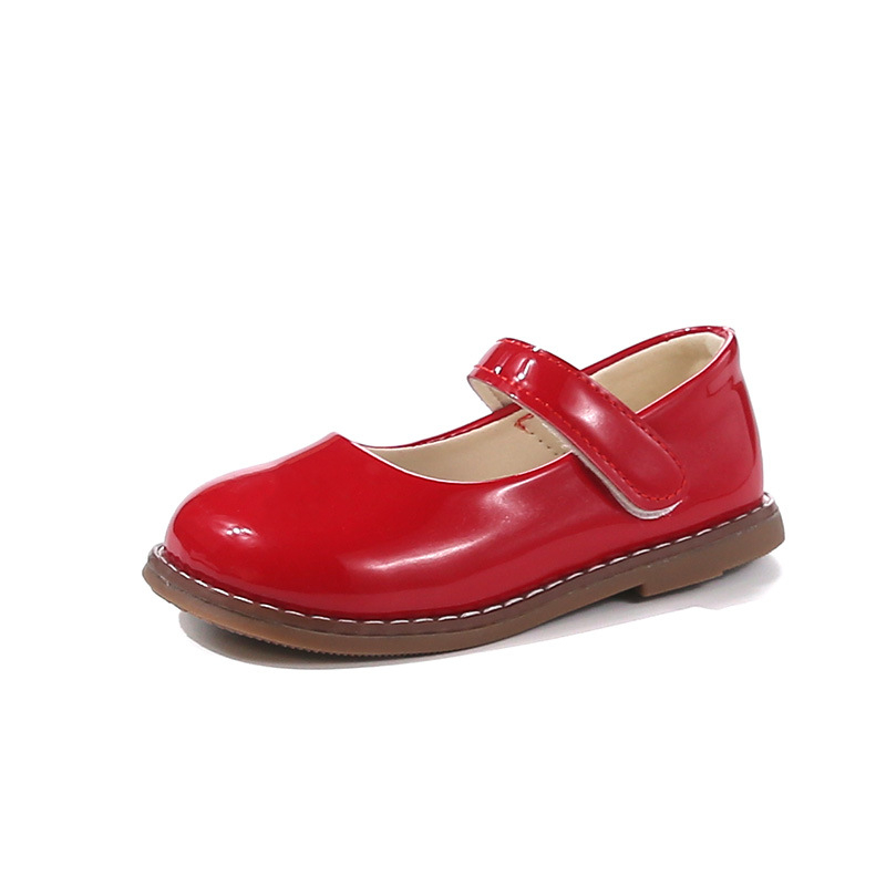 Кожени обувки за бебешки момичета, модни детски обувки, нови пролетни и есенни обувки с мека подметка, черни, за момичета, принцесни обувки, модерни