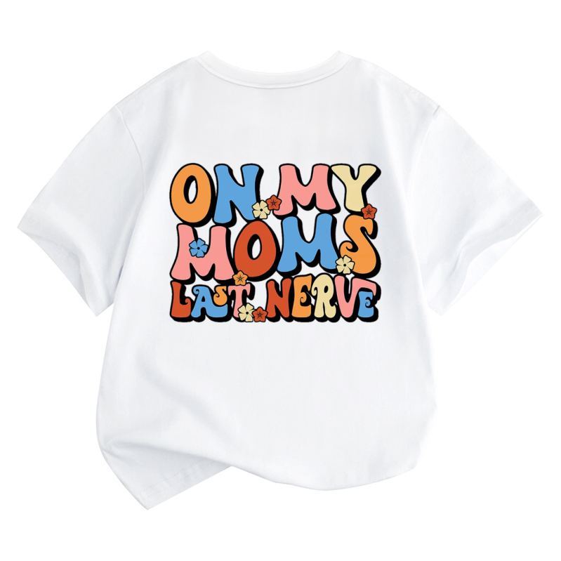 Трансгранична детска тениска с къс ръкав и щампа на букви в европейски и американски стил, лятна нова детска тениска с кръгло деколте за момчета и момичета, външна търговия