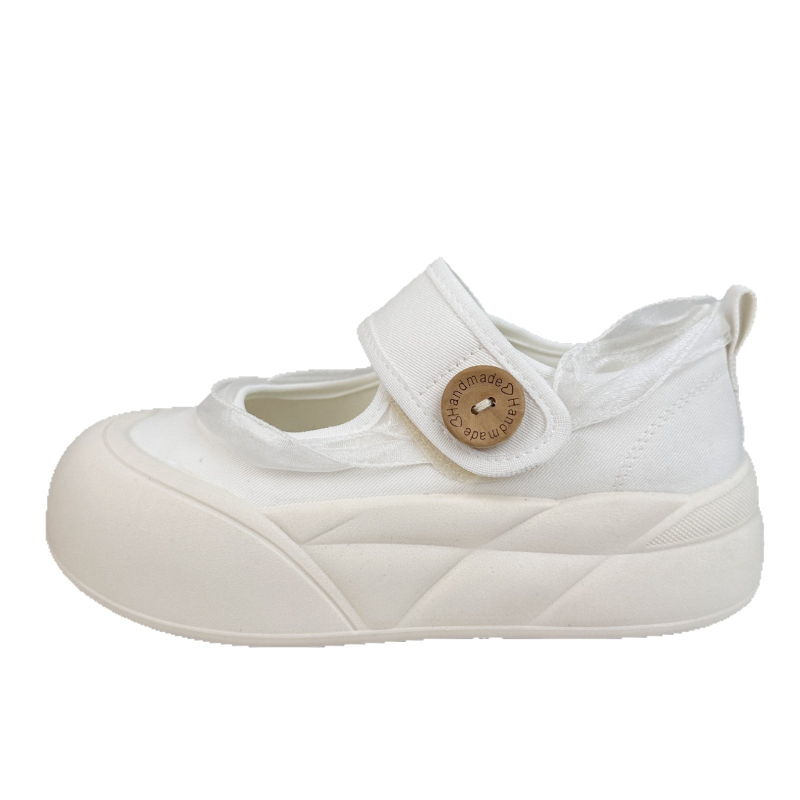 Tolimų bangų Mary Jane bateliai moterims 2025 m. Naujas populiarus vasaros stilius su sijonu, sekliomis burnos detalėmis, viengubi bateliai su velcro juostele, sportbačiai su tiesioginiu pristatymu