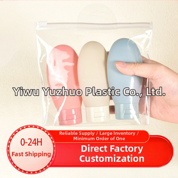 Kelioninis buteliukas su apverstu spalvotu buteliuku, pūsto liejimo būdu, tuščias buteliukas, minkštas plastikinis, 60 ml emulsinis kelioninis buteliukas su buteliuku