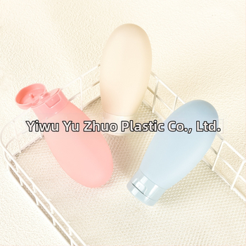 Kelioninis buteliukas su apverstu spalvotu buteliuku, pūsto liejimo būdu, tuščias buteliukas, minkštas plastikinis, 60 ml emulsinis kelioninis buteliukas su buteliuku