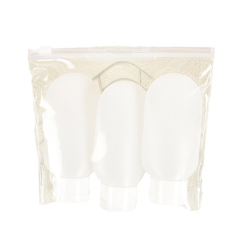 Kelioninis buteliukas su apverstu spalvotu buteliuku, pūsto liejimo būdu, tuščias buteliukas, minkštas plastikinis, 60 ml emulsinis kelioninis buteliukas su buteliuku