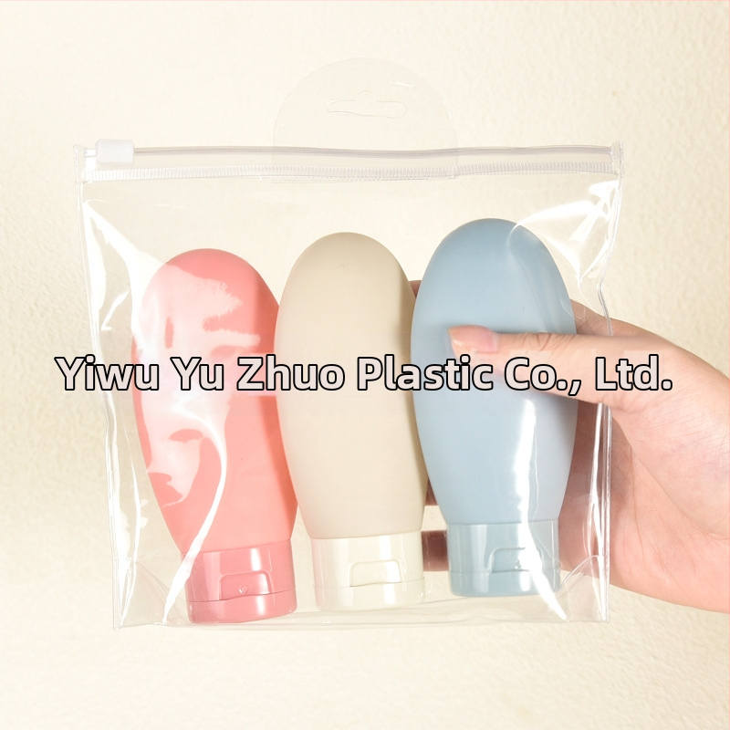 Kelioninis buteliukas su apverstu spalvotu buteliuku, pūsto liejimo būdu, tuščias buteliukas, minkštas plastikinis, 60 ml emulsinis kelioninis buteliukas su buteliuku