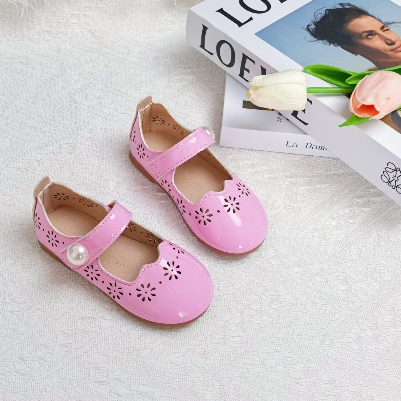 Кожени обувки за момичета, пролет/есен, нови детски равни обувки с плитка уста, мека подметка, обувки за спорт, британски стил, принцеси за момичета