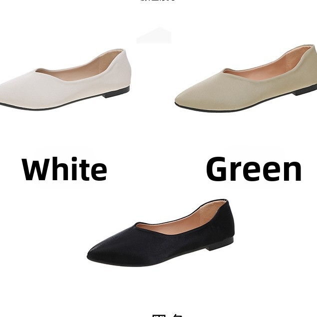 Dámske topánky na jar a jeseň, nové, zahraničné, plus size, špicaté, pohodlné, plytké, ležérne, vrchné oblečenie, mäkké spodné fazuľové topánky, dámske veľkoobchodné topánky