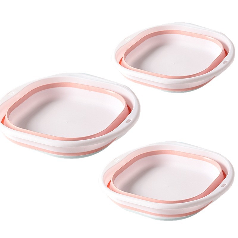 Sulankstomas kvadratinis praustuvas, nešiojamas, kelioninis, plastikinis, sulankstomas praustuvas, studentų bendrabutis, erdvę taupantis, sustorintas pėdų vonios kambarys