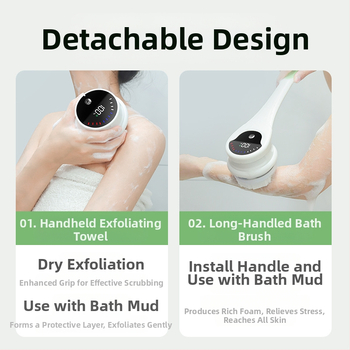 Електрическа четка за вана и душ CrossBorder, водоустойчива, с дълга дръжка, кална четка за вана в ъгли, пет в едно, електрическа въртяща се четка за вана