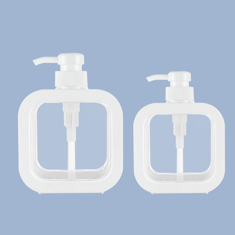 Tarpvalstybinis permatomas dozavimo butelis vonios kambario rankų dezinfekavimo priemonės dozavimo butelis plastikinis presuojamas butelis vizualinis losjonas dušo želė tuščias butelis