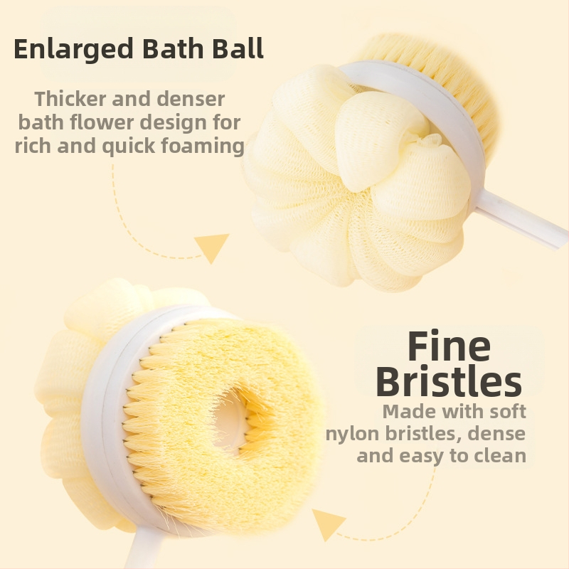 Zaťahovacia kefa do kúpeľa, kefa do kúpeľa s artefaktom a mäkkými vlasmi, kefa do kúpeľa s trením chrbta, kefa na bahenné trenie chrbta, dlhá kefa do kúpeľa s trením chrbta