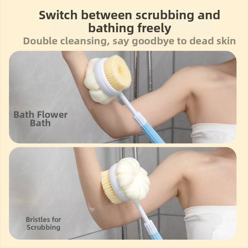 Zaťahovacia kefa do kúpeľa, kefa do kúpeľa s artefaktom a mäkkými vlasmi, kefa do kúpeľa s trením chrbta, kefa na bahenné trenie chrbta, dlhá kefa do kúpeľa s trením chrbta