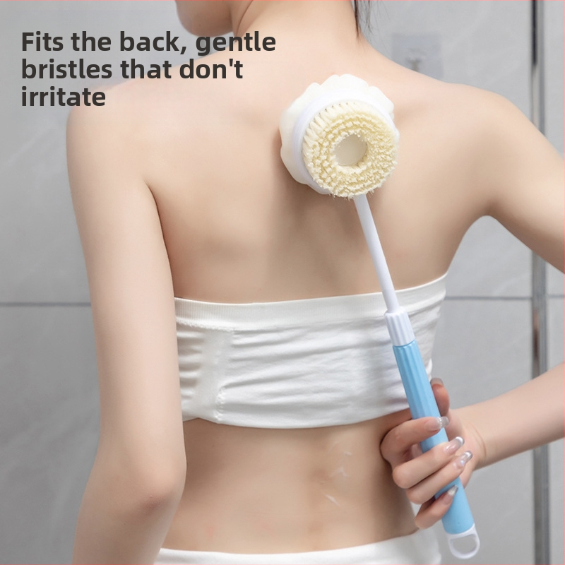 Zaťahovacia kefa do kúpeľa, kefa do kúpeľa s artefaktom a mäkkými vlasmi, kefa do kúpeľa s trením chrbta, kefa na bahenné trenie chrbta, dlhá kefa do kúpeľa s trením chrbta