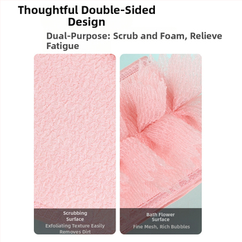 Pikk hõõrumisrätik spetsiaalne majapidamises kasutatav kaheotstarbeline Rabe vannihõõrumishari seljale vannilill 2-ühes vann