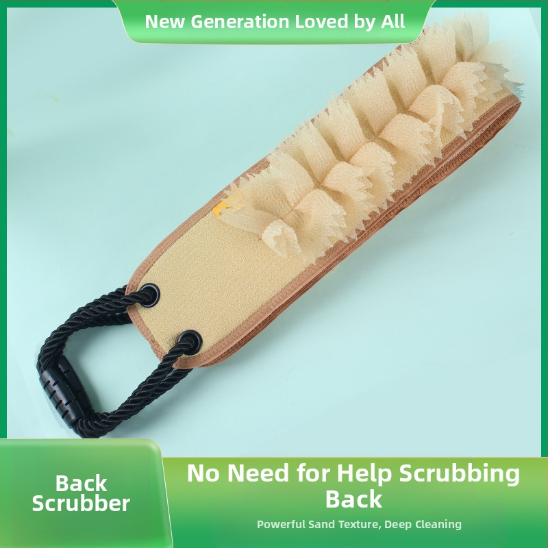 Dlhý uterák na trenie, špeciálny domácnosť, dvojité použitie, Rabe, uterák na trenie do kúpeľa, artefakt, kefa do kúpeľa, kvetinový chrbát, 2 v 1