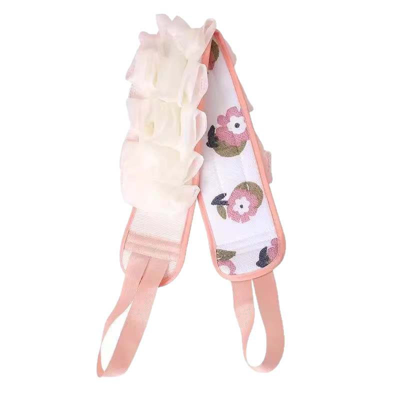 Кърпа за гръб с лента за двойно приложение, мощен препарат за премахване на петна за възрастни, нова лента за гръб с цвете за баня за мъже и жени