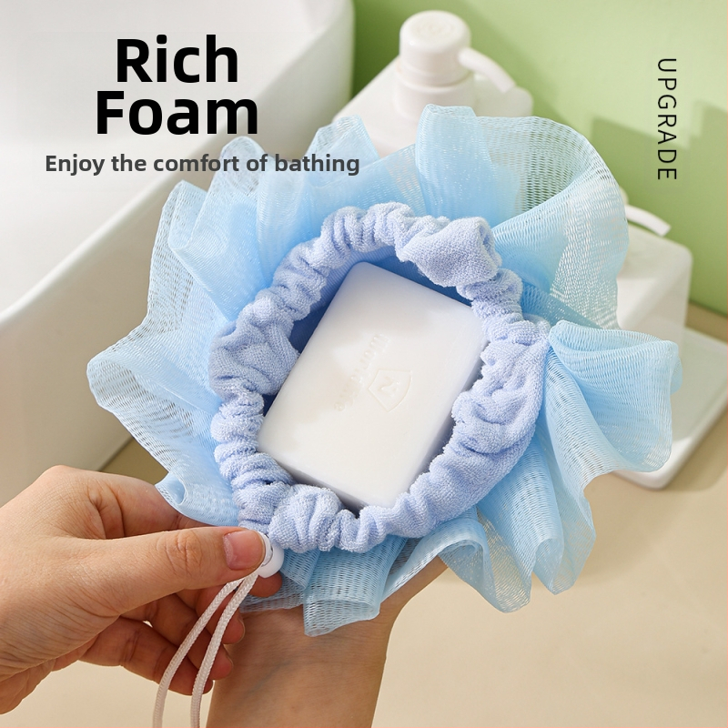 Priama dodávka z továrne môže vložiť mydlo pe kúpeľový rub kúpeľ bublinkový kúpeľ loptu možno zavesiť mäkkú absorpčnú penovú sieť