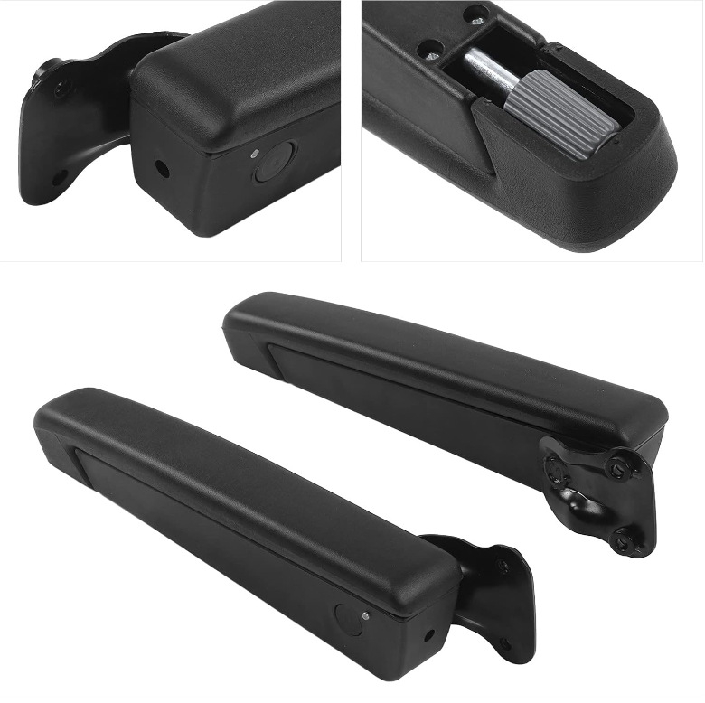 Регулируема подлакътник за кола, удароустойчива PU гъба, черна, универсална резервна кола, камион за кемпери