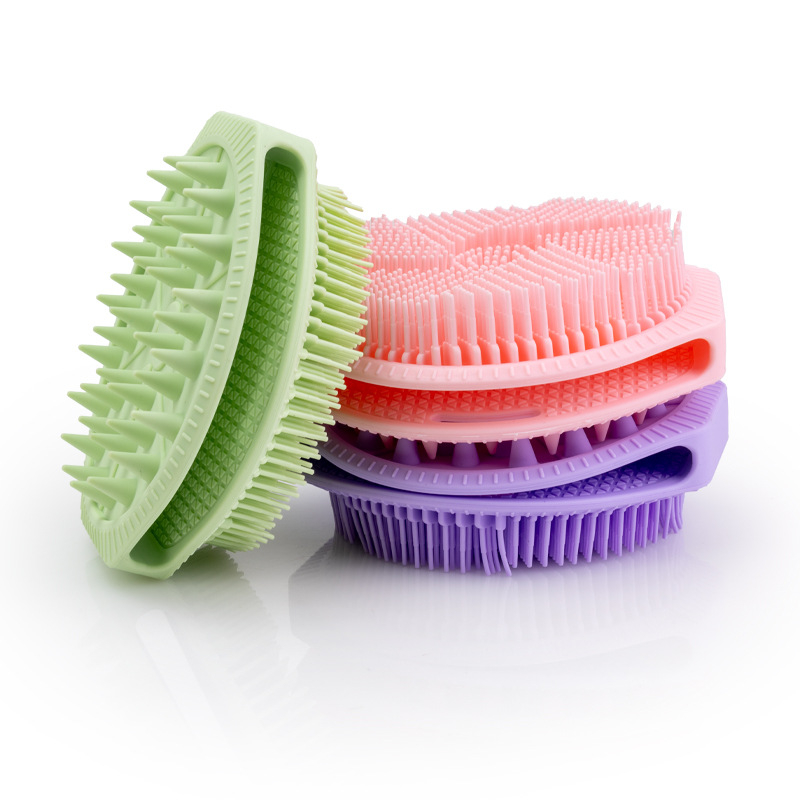 Силиконова четка за вана Amazon explosions, масажна четка за вана, артефакт, двустранна четка за почистване на шампоан, фабричен аутлет