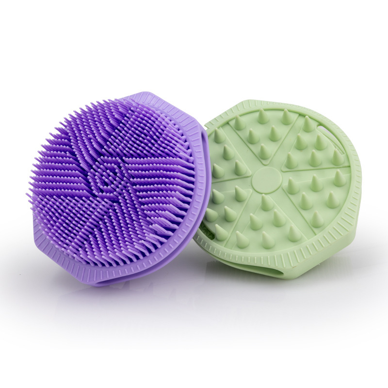 Силиконова четка за вана Amazon explosions, масажна четка за вана, артефакт, двустранна четка за почистване на шампоан, фабричен аутлет