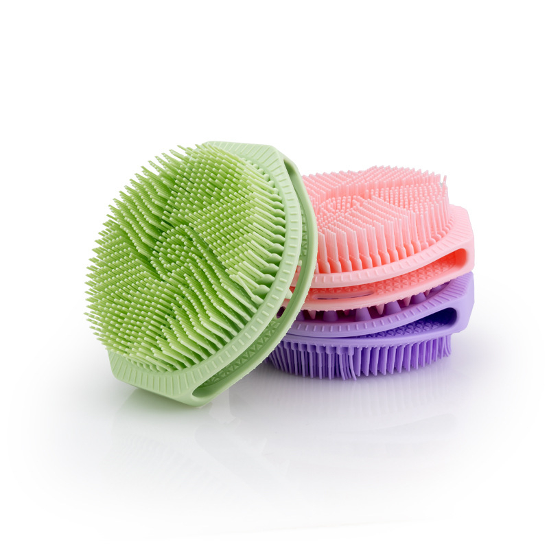 Силиконова четка за вана Amazon explosions, масажна четка за вана, артефакт, двустранна четка за почистване на шампоан, фабричен аутлет