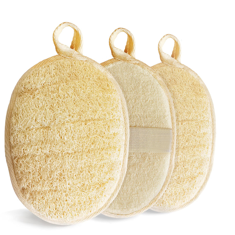Exfoliant corporal transfrontalier din lufă vegetală, exfoliant pentru corp, exfoliant de baie din lufă vegetală de vară, prosop de baie