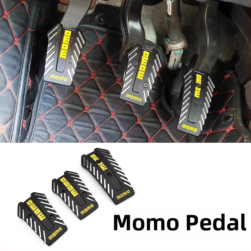 Automašīnas manuālais pedālis MOMO modificēts manuālais pārnesumu pedālis akseleratora sajūga bremžu pedālis universāls