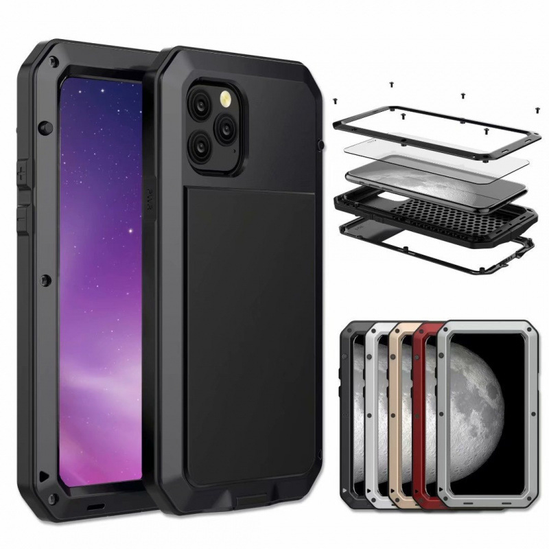 Potrivit pentru Iphone16Pro Tank Metal cu trei rezistențe la praf și sigilat, husă de telefon mobilă Apple 15, husă de protecție anti-cădere și anti-praf 14